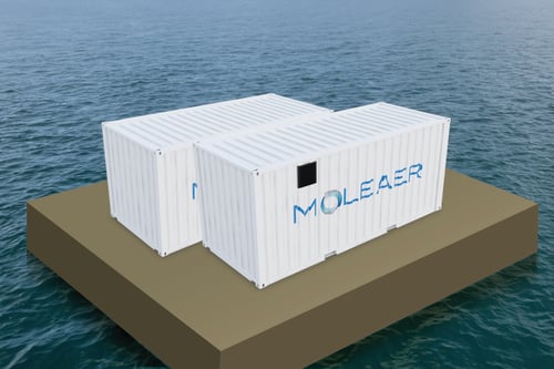 Nanobubble generator barge at Lake Elsinore mockup