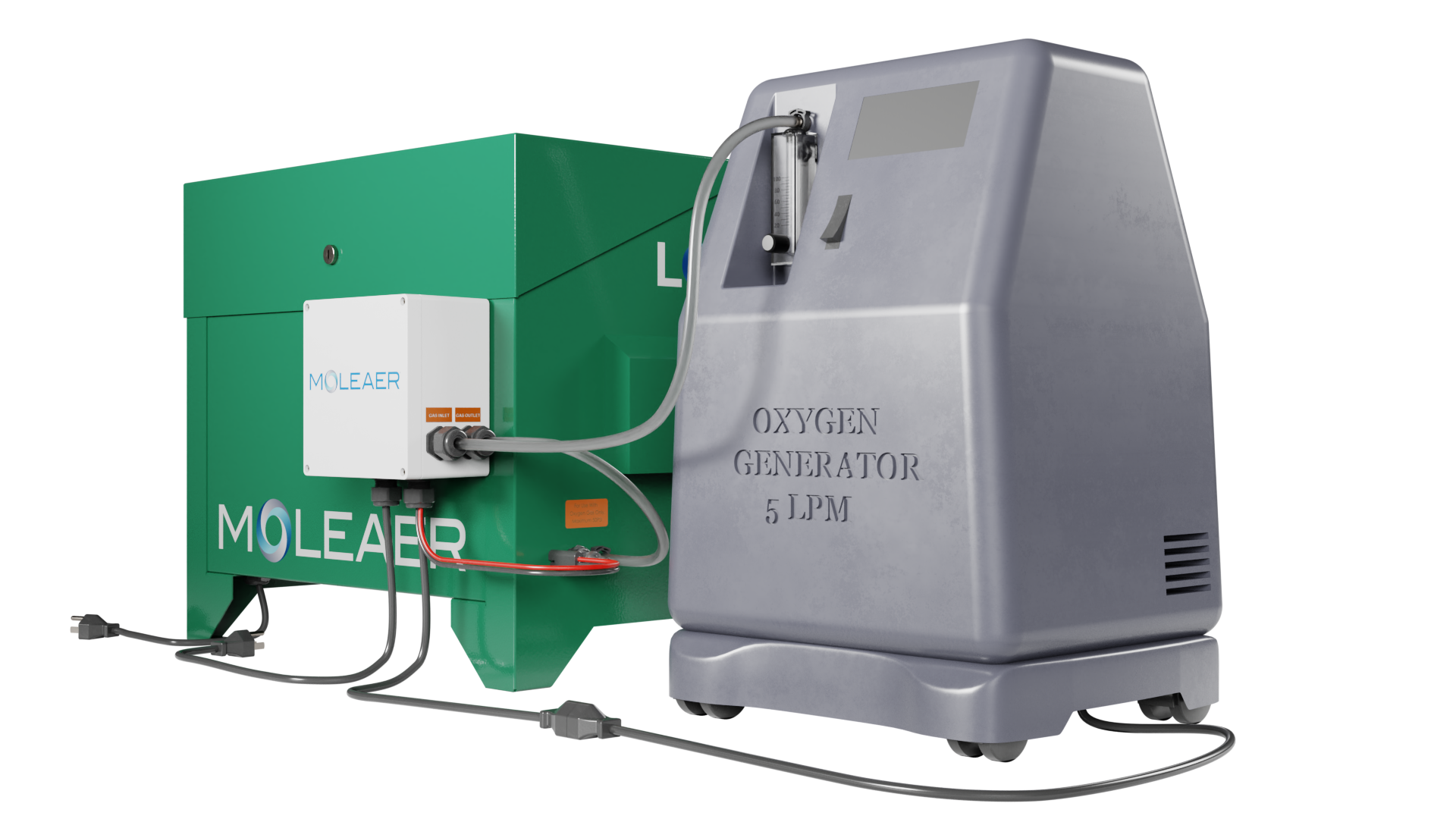 Lotus with oxygen concentrator Front_45-1