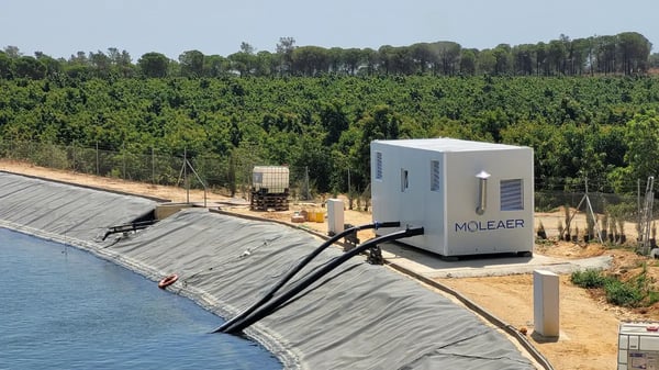 Titan on irrigation reservoir