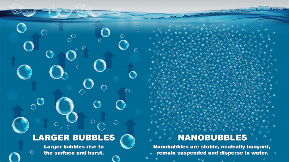 Comparing normal bubbles and nanobubbles motion